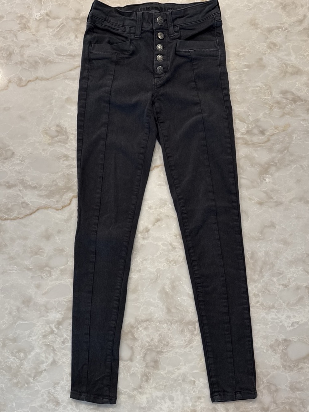 American Eagle Ne(x)t Level Stretch High-Waisted Jegging Skinny Jeans Black